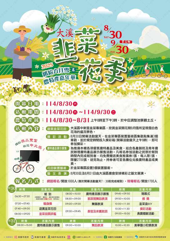 【2025大溪韭菜花節】最浪漫的九月雪花海盛放，景點、交通、周邊吃喝玩樂全收錄