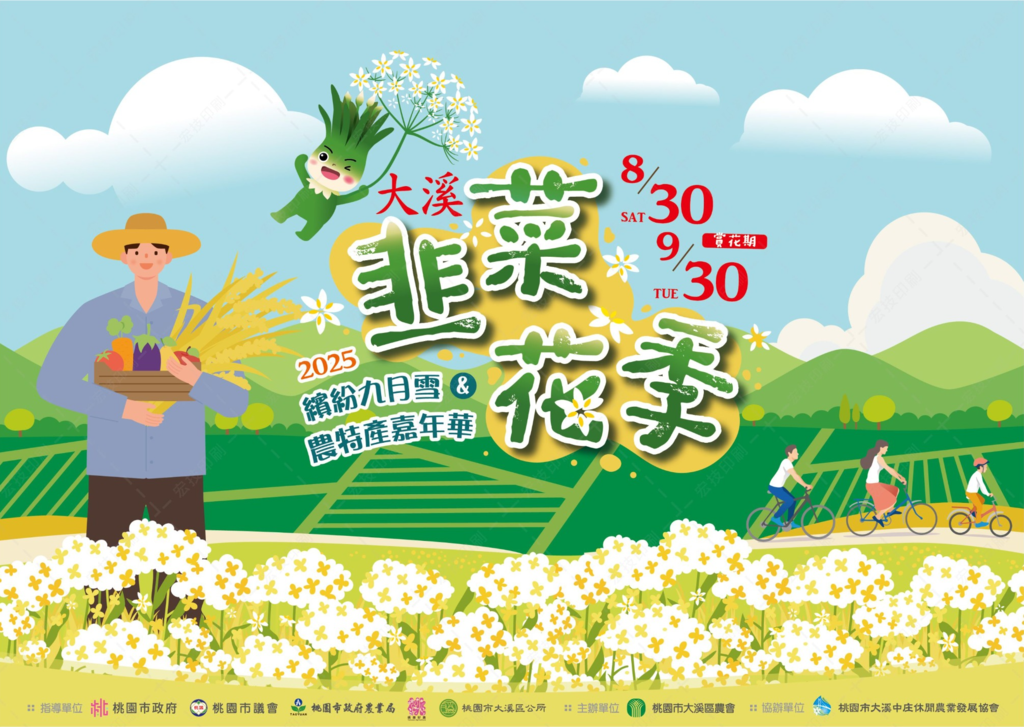 【2025大溪韭菜花節】最浪漫的九月雪花海盛放，景點、交通、周邊吃喝玩樂全收錄