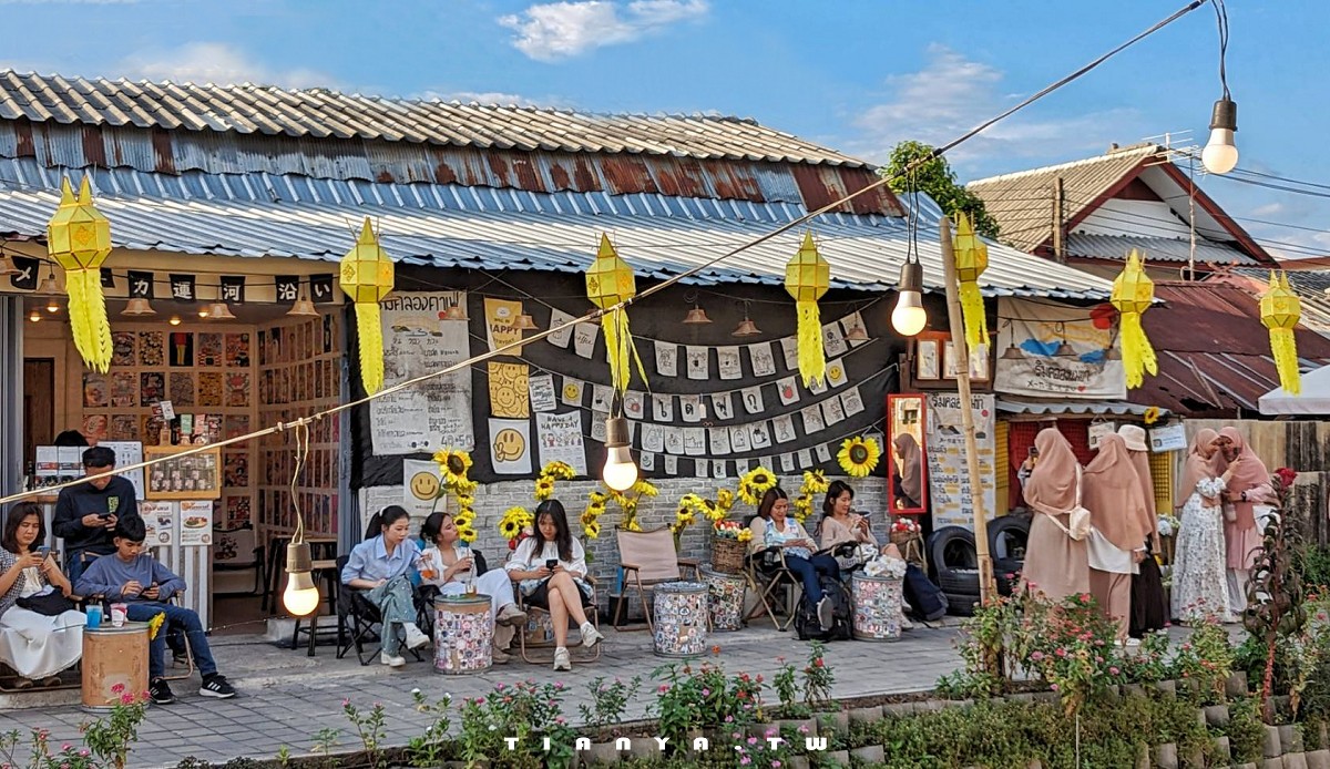 【泰國景點】湄卡運河市集 Khlong Mae Kha｜清邁版小樽運河，日式情調打卡景點，小清新水岸市集越夜越熱鬧