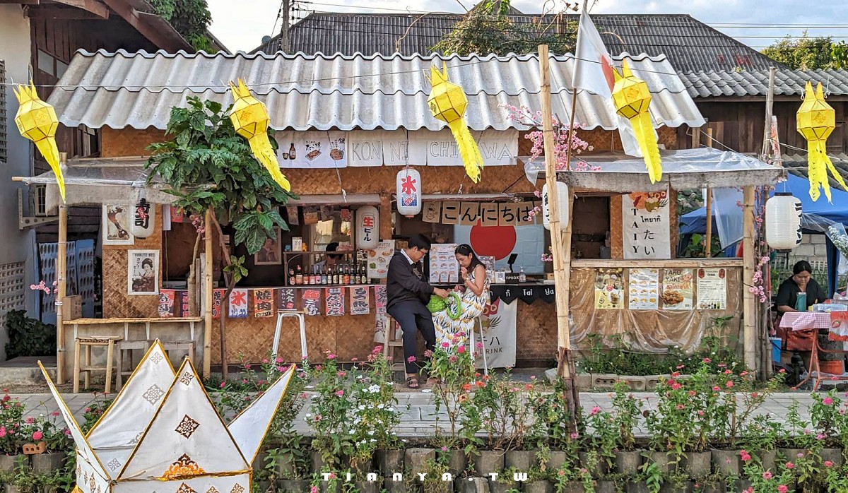 【泰國景點】湄卡運河市集 Khlong Mae Kha｜清邁版小樽運河，日式情調打卡景點，小清新水岸市集越夜越熱鬧