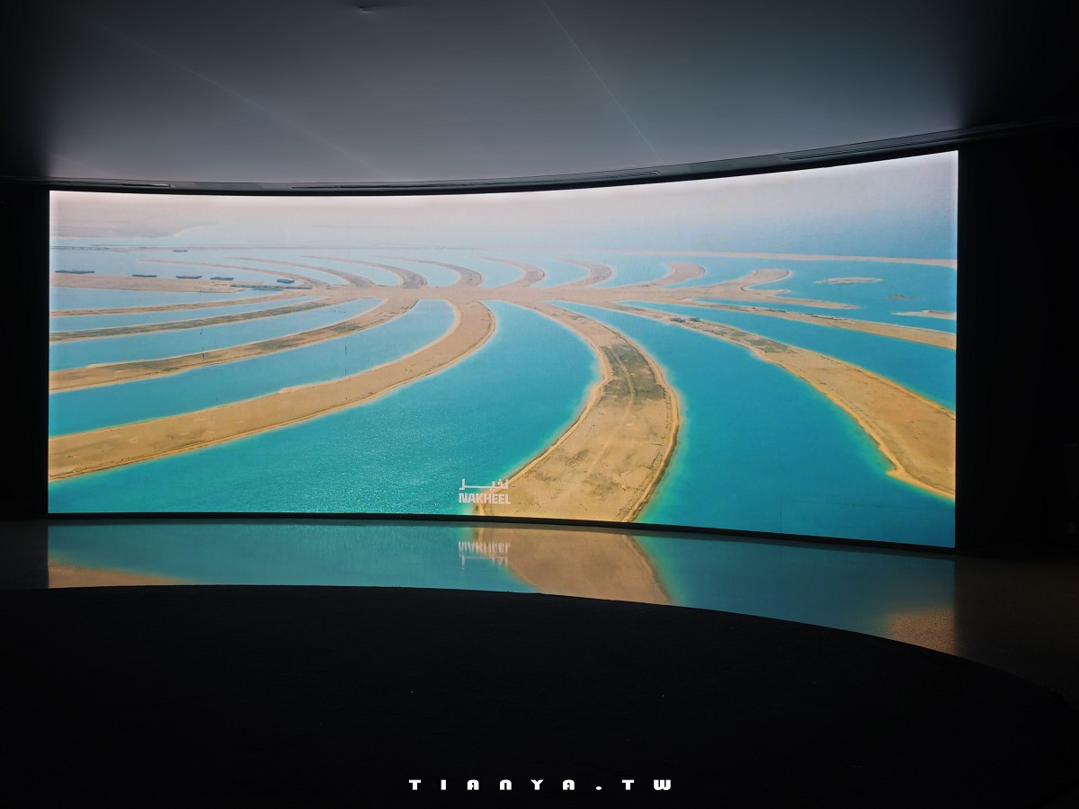 【棕櫚塔觀景台】360度環景高空眺望朱美拉棕櫚島無敵景觀，帆船酒店、波斯灣海景盡收眼底