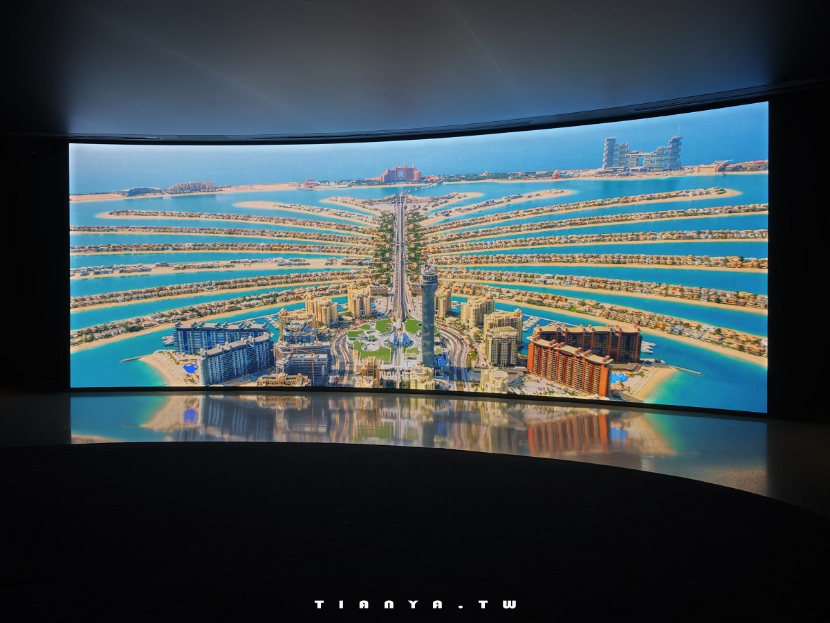 【棕櫚塔觀景台】360度環景高空眺望朱美拉棕櫚島無敵景觀，帆船酒店、波斯灣海景盡收眼底