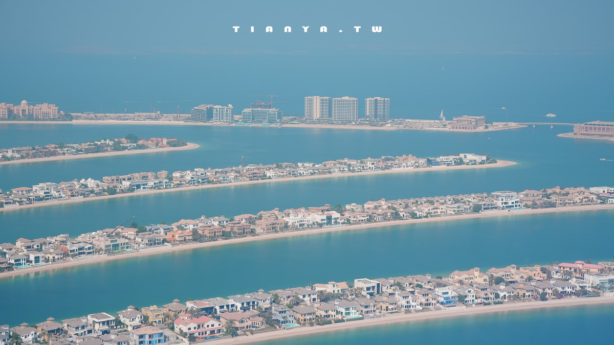 【棕櫚塔觀景台】360度環景高空眺望朱美拉棕櫚島無敵景觀，帆船酒店、波斯灣海景盡收眼底