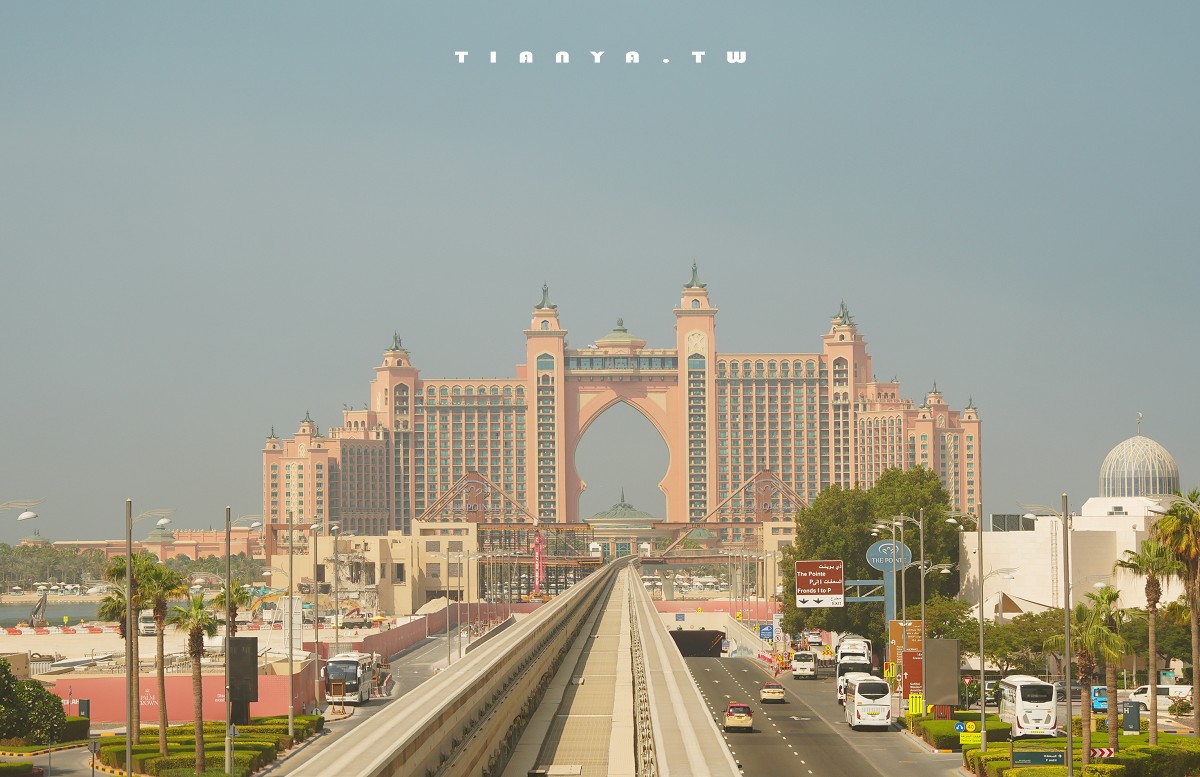 【棕櫚塔觀景台】360度環景高空眺望朱美拉棕櫚島無敵景觀，帆船酒店、波斯灣海景盡收眼底